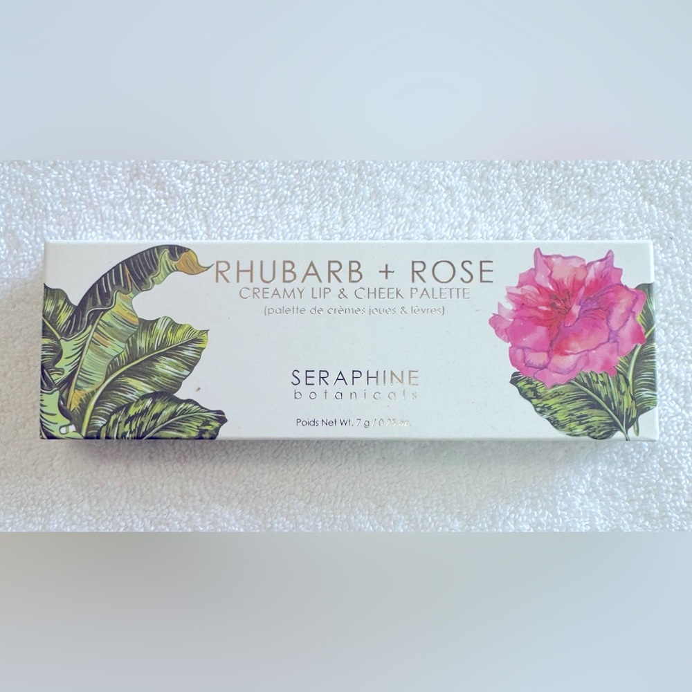 Seraphine Botanicals Rhubarb + Rose - Creamy Lip & Cheek Palette NEW/SEALED - Picture 5 of 6